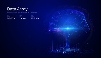 A digital tree structuremade of glowing data streams and interconnected nodes. This visualization of neural networks, organizational data flow, blockchain structures,ideal for tech presentations © Saibarakova Ilona