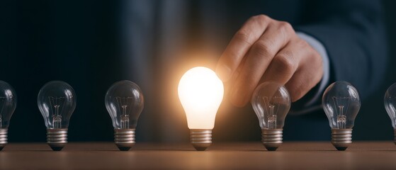 Innovative business strategies office setting conceptual image focused environment close-up view idea generation