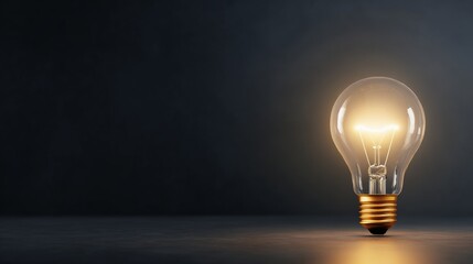 Illuminating ideas a close-up of a light bulb against a dark background conceptual photography