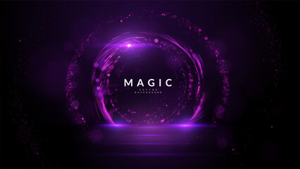 Rich, luxurious background of vibrant purple bokeh lights for mystery, royalty, and premium quality. Perfect for high-end product launches, beauty brand visuals, exclusive event invitations