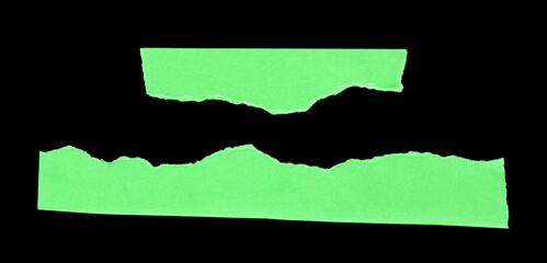 Green torn paper set, smooth flat pieces with ripped edges, clean abstract collage elements. The...