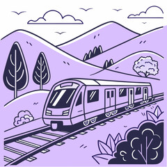 train in the mountains