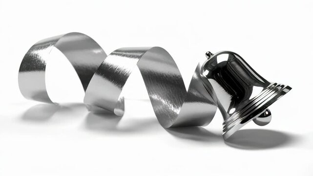 Elegant Silver Bells - A Festive Holiday Still Life.