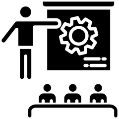 Learning Management glyph icon
