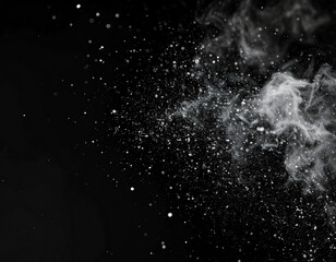 background black with smoke splattern dust