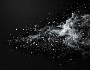 background black with smoke splattern dust