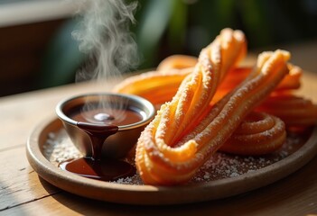 Irresistible Churros Golden Twists Dessert Chocolate Side Indulgence
