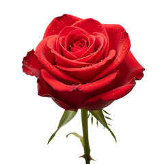 red rose isolated on white