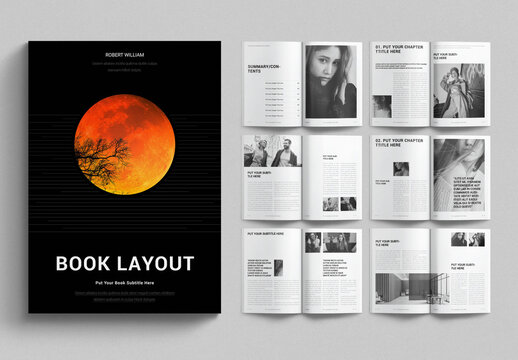 Book Title Layout Design Template