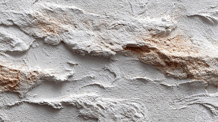 Close-up of textured white and beige plaster wall surface