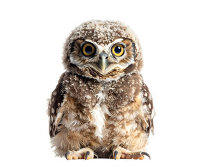 Adorable Baby Owl with Large Round Eyes