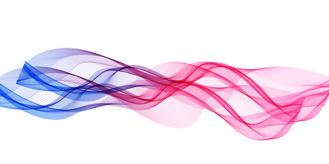 Vector abstract colorful flowing wave lines isolated on white background. Design element for technology, science, music or modern concept.