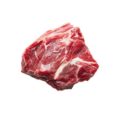 Obraz premium A raw cut of red meat on a black background