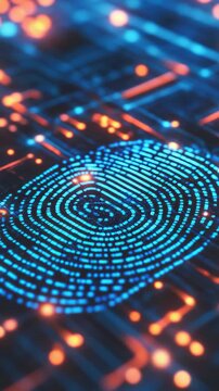 Modern cyber security, biometric authentication in data network.