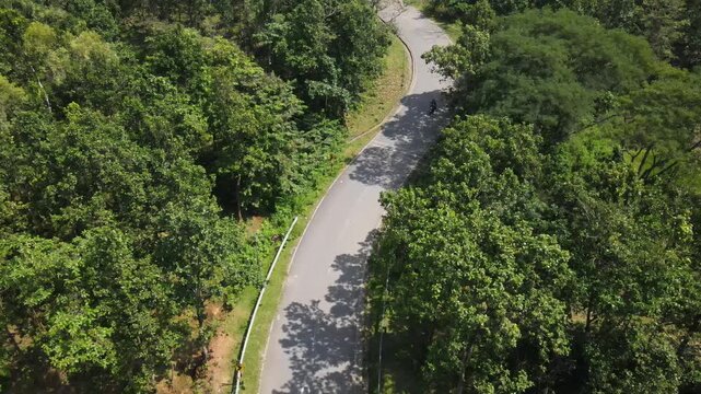 Drone Shot of Scenic Hills and Forest in Ajodhya, India
