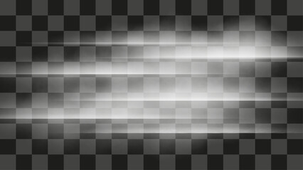 Fototapeta premium Light Trails Horizontal Speed Motion Lines Fog Effect Graphic Overlay White Glow Transparent Image