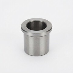 Industrial Steel Flange Bushing Bearing on White Background