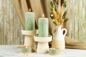 Green candles