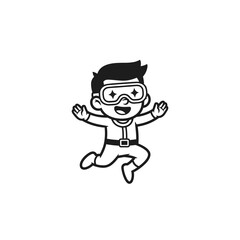 funny cartoon superheroes and zombie characters illustration