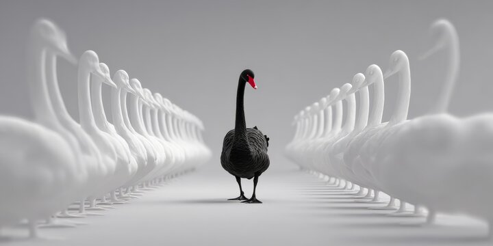 Black swan confronting uniform economic system concept