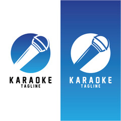 karaoke logo vector icon design