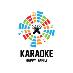 karaoke logo vector icon design