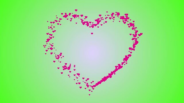 Vector illustration of a romantic pink heart with a floral pattern and rose ornaments for a Valentine's Day wedding greeting card or holiday celebration design frame