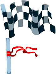 Naklejka premium Car racing font cartoon checkered flag letter F. Auto road racing type element, motorsport font vector symbol. Car rally kids ABC typeset sign or automobile race cartoon typeface letter