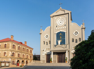 Catholic Church in Shangqiu Ancient City, Henan Province, China