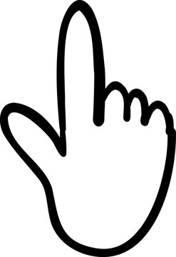 Hand pointer, mouse pointer, arrow hand drown doodle sketch click here action