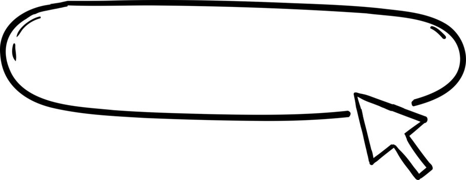 Hand pointer, mouse pointer, arrow hand drown doodle sketch click here action