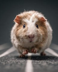 Guinea Pig on a Road