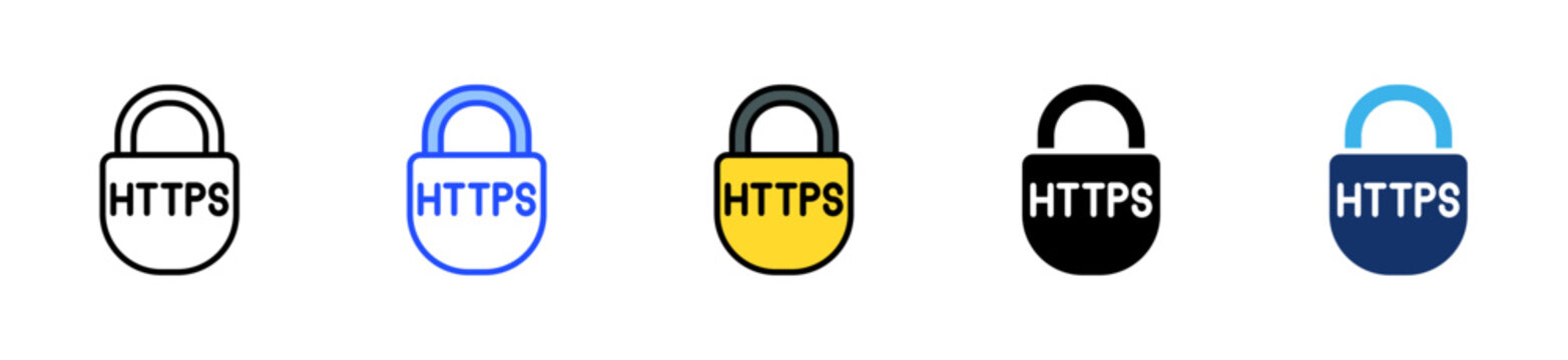 Ssl Secure Icon Collection With Multiple Styles