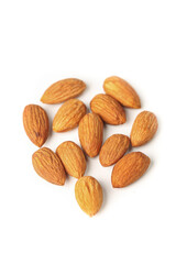 Fresh Peeled Almonds - Healthy Nuts Snack on White