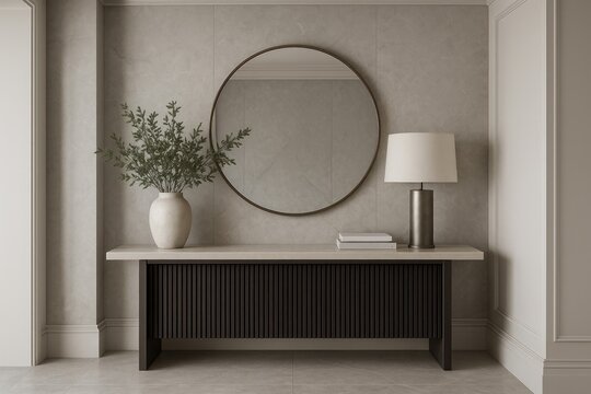 Elegant minimalist hallway decor.