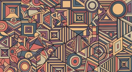 Vibrant Geometric Shapes and Patterns.