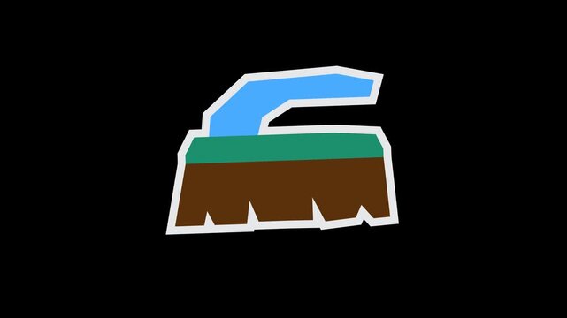 Colorful Animated Cleaning Service Design Elements, 4K Stop Motion Cutout Style, Flat Color Loop with Alpha Channel Transparent Background