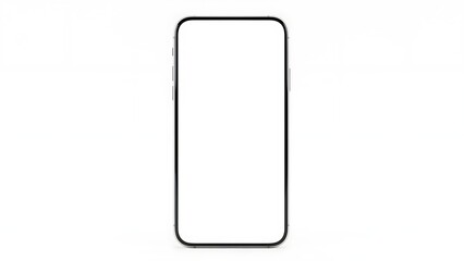 A black outline of a smartphone on a white background