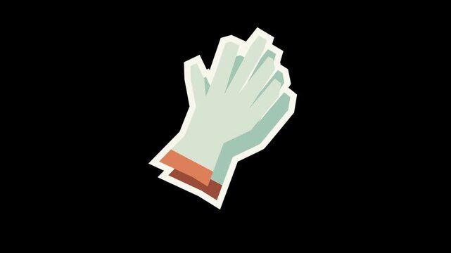 Colorful Animated Cleaning Service Design Elements, 4K Stop Motion Cutout Style, Flat Color Loop with Alpha Channel Transparent Background