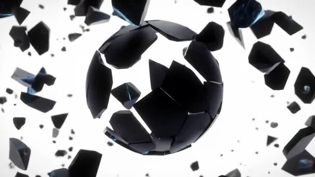 Abstract shattered sphere with glowing cracks, symbolizing fragility and potential for transformation.
