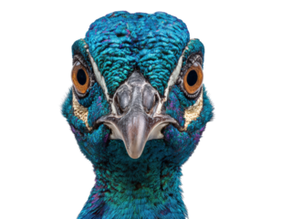 Vibrant Peacock Close-Up 