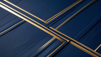 Elegant Corporate Abstract Background in Deep Blue and Gold Geometric Style