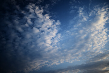 Weather and climate - detailed blue sky with clouds.