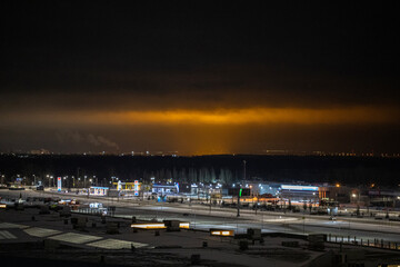 Mysterious glow over the city of Samara