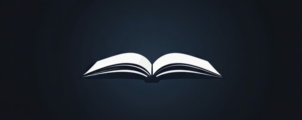 An open book with white pages set against a dark background, emphasizing the pages and creating a minimalist aesthetic