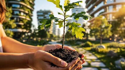 Hands guiding sustainable business transformation pat - Powered by Adobe