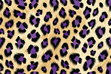 Obraz premium Vibrant leopard print pattern featuring abstract african animal fur and skin design