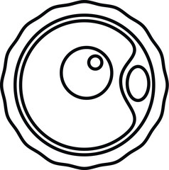 Human ovum or egg cell structure, representing the biological process of reproduction and conception