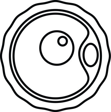 Human ovum or egg cell structure, representing the biological process of reproduction and conception