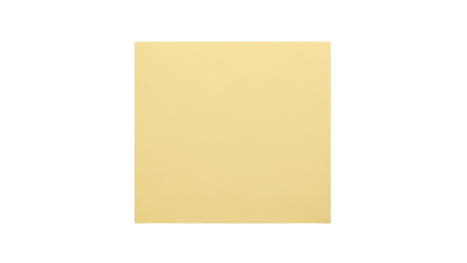 Pale yellow square PNG isolated on transparent background, simple geometric shape for design elements and backgrounds, soft pastel color